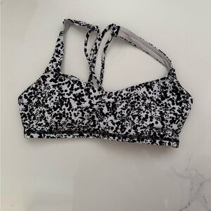 Lululemon Athletica Black and White Patterned Sports Bra